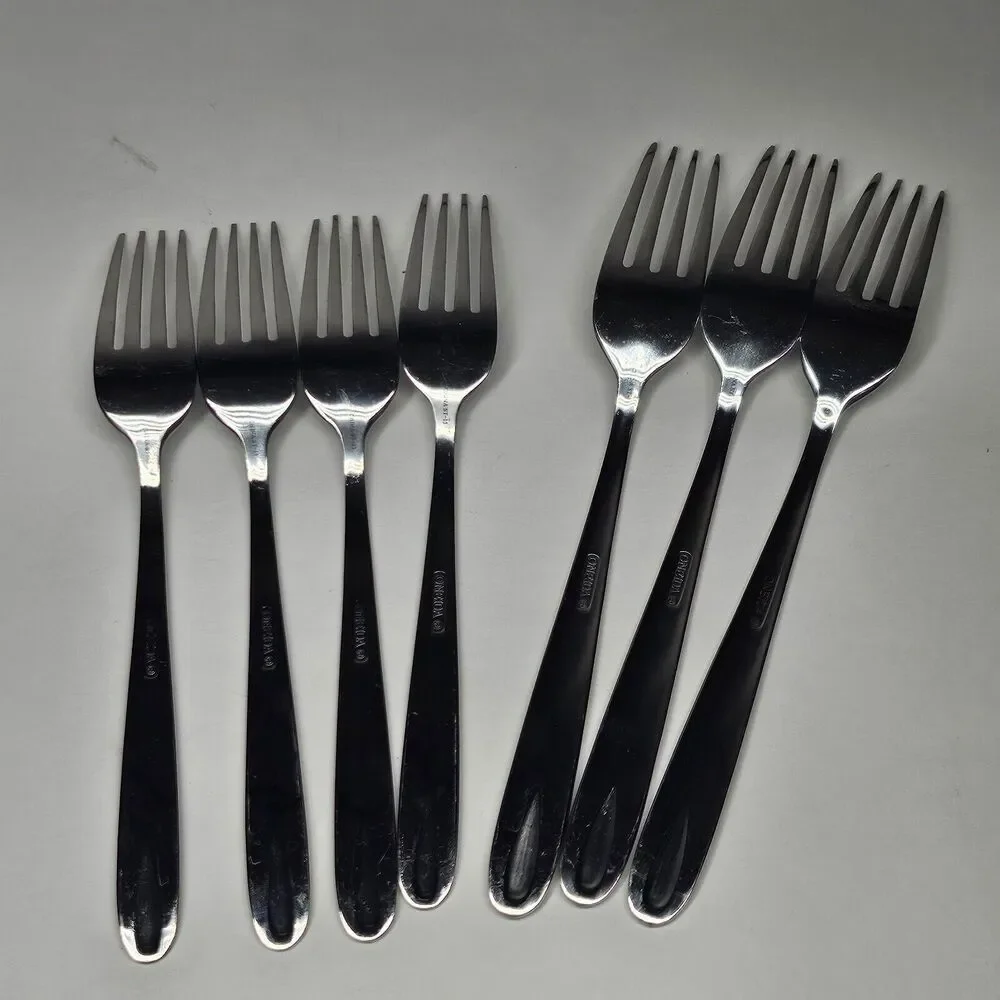 Oneida Gleason Stainless Flatware Lot 7 Forks